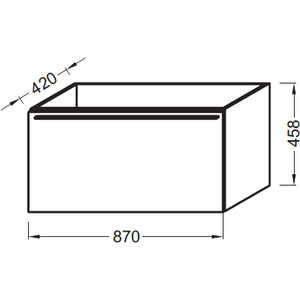 Тумба под раковину Jacob Delafon Ove 87 венге (EB114-NR)