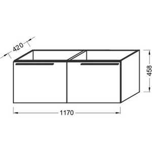 Тумба под раковину Jacob Delafon Ove 120 белый (EB115-HU)