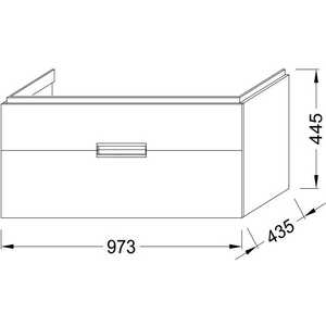 Тумба под раковину Jacob Delafon Reve 97 белый (EB1132-HU)