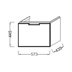 Тумба под раковину Jacob Delafon Reve 57 белый (EB1130-HU)