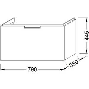 Тумба под раковину Jacob Delafon Reve 79 белый (EB1135-HU)