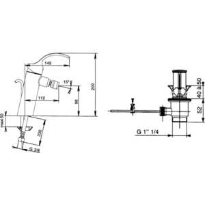 Смеситель для биде Jacob Delafon Salute (E73080-CP)