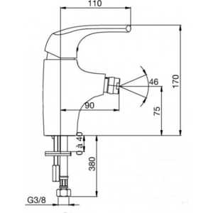Смеситель для биде Jacob Delafon Nateo (E73251-CP)