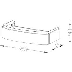 Тумба под раковину Jacob Delafon Presquile 85 белый (EB1100-HU)