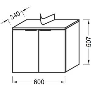 Тумба под раковину Jacob Delafon Odeon Up 60 дуб (EB865-NR)