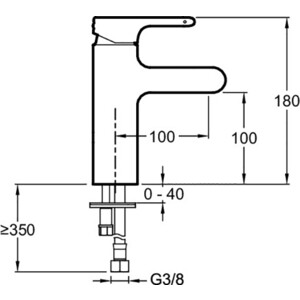 Смеситель для раковины Jacob Delafon Singulier хром (E10496-CP)