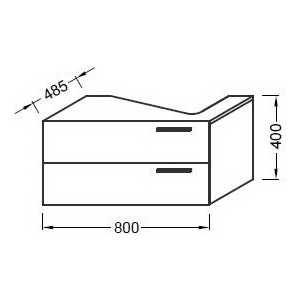 Тумба под раковину Jacob Delafon Stillness 80 белый (EB133-HU)