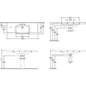 Раковина Villeroy Boch Subway 2. 0 plus 100x47 см (7175 A0R1)