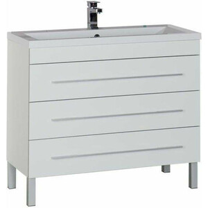 Тумба под раковину Aquanet Верона 100 три ящика, белая (178471)