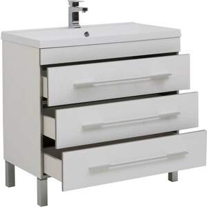 Тумба под раковину Aquanet Верона 90 три ящика, белая (178470)