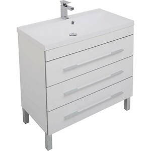 Тумба под раковину Aquanet Верона 90 три ящика, белая (178470)