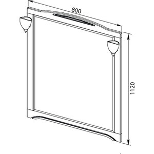 Зеркало Aquanet Луис 80 бежевый, без светильника (173216)