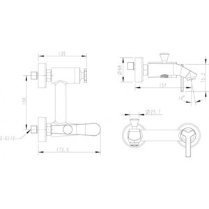 Смеситель для ванны Bravat Waterfall (F673107C-01)