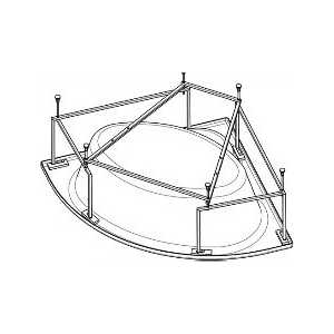 Монтажный комплект Santek Канны 150х150 см, каркас, слив перелив, крепления (1WH112432)