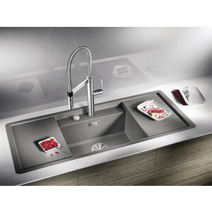 Смеситель для кухни Blanco Culina-S гибкий излив, нержавеющая сталь (517598)