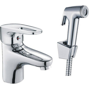 Смеситель для раковины Haiba HB68 с гигиенической лейкой, хром (HB1268)