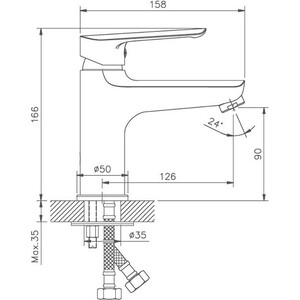 Смеситель для раковины Haiba HB01 хром (HB1001)
