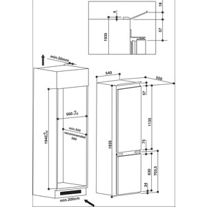 Встраиваемый холодильник Whirlpool ART 9811/A++/SF