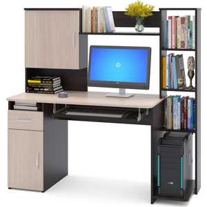 Стол компьютерный СОКОЛ КСТ-11.1 венге/дуб беленый