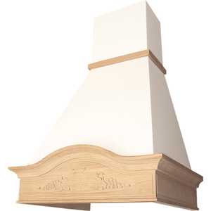 Вытяжка Elikor Вилла Фрукты 90П-650-П3Д бежевый/дуб неокрашенный