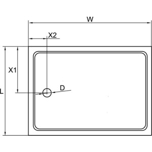 Душевой поддон Cezares Tray A-AH 110х100 акриловый (TRAY-A-AH-110/100-15-W)