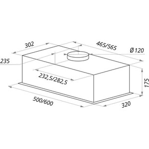 Вытяжка встраиваемая MAUNFELD Crosby Push 50 нержавейка