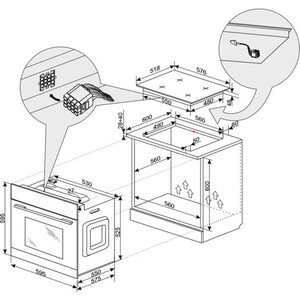 Электрический духовой шкаф Hansa BOEI 64190055