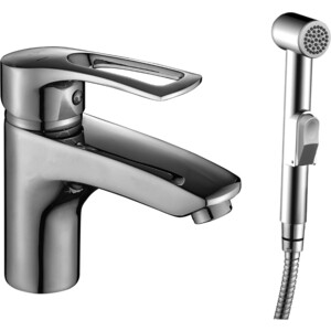 Смеситель для раковины Rossinka Silvermix с гигиенической лейкой, хром (T40-15)