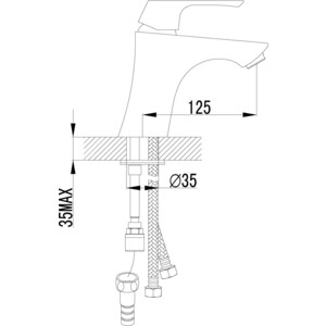 Смеситель для раковины Lemark Unit с гигиеническим набором (LM4516C)