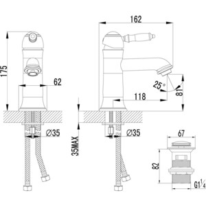 Смеситель для раковины Lemark Villa (LM4806B)