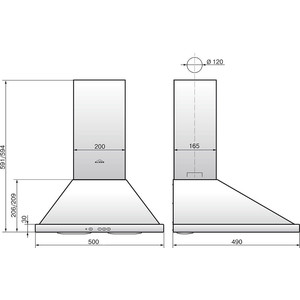 Вытяжка Elikor Оптима 50Н-400-К3Л нержавеющая сталь