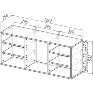 Обувница Мастер Лана-3 ПОЛ-3 (1С+2П) (дуб сонома)