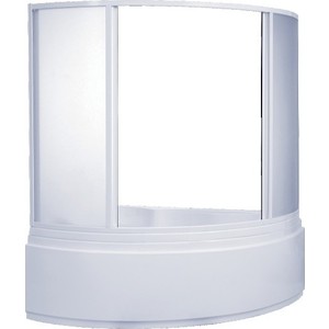 Акриловая ванна BAS Фэнтази 150х90 правая, со шторкой, каркасом и панелью