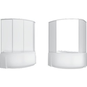 Акриловая ванна BAS Фэнтази 150х88 левая, с каркасом, без гидромассажа (В 00040)