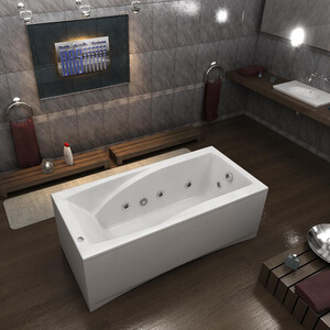 Акриловая ванна BAS Эвита 180х85 с каркасом, фронтальная панель (В 00043, Э 00043)