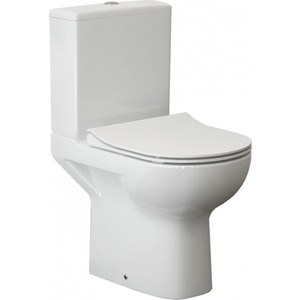 Унитаз-компакт безободковый Cersanit Street Fusion Clean ON с сиденьем микролифт Slim (S-KO-SFU011-3/5-COn-S-DL-w)