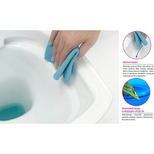 Унитаз-компакт безободковый Cersanit Street Fusion Clean ON с сиденьем микролифт Slim (S-KO-SFU011-3/5-COn-S-DL-w)