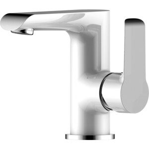 Смеситель для раковины Rossinka Silvermix белый\хром (W35-11)