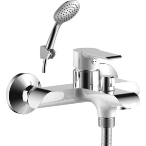 Смеситель для ванны Rossinka Silvermix с душем, белый/хром (W35-31)
