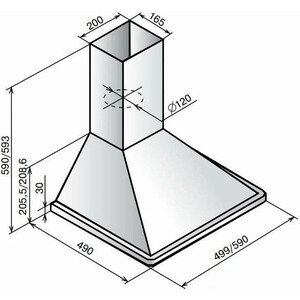 Вытяжка Elikor Оптима 50П-400-К3Л медный антик