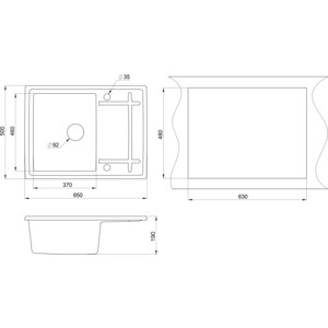 Кухонная мойка Granula GR-6501 графит