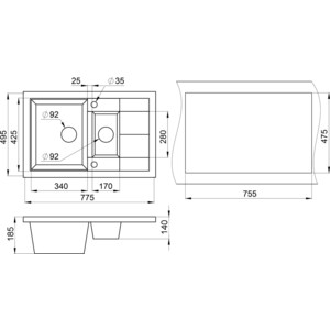 Кухонная мойка Granula GR-7802 песок