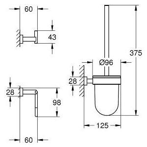 Набор аксессуаров Grohe Essentials Cube 3 предмета (40757001)