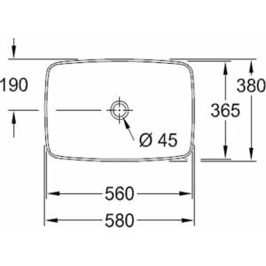 Раковина-чаша Villeroy Boch Artis CeramicPlus 58х38 (417258R1)