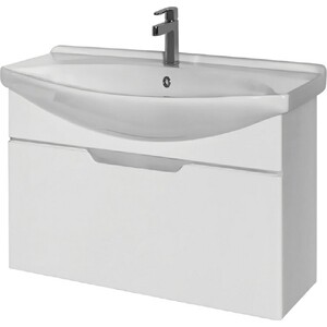 Тумба под раковину Dreja Laguna 85 с ящиком, белый глянец (99.0103)