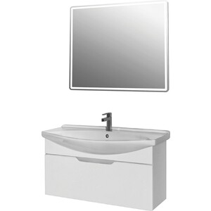 Тумба под раковину Dreja Laguna 105 с ящиком, белый глянец (99.0104)