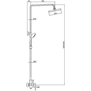 Душевая система Bravat Opal C со смесителем, хром (F6125183CP-A1-RUS / F6125183CP-A5-RUS)