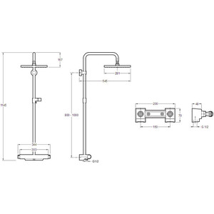 Душевая система Jacob Delafon Aparu (E98769-CP)