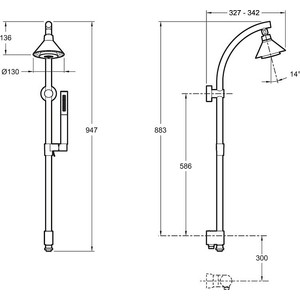 Душевой гарнитур Jacob Delafon Moxie (E8078-CP)
