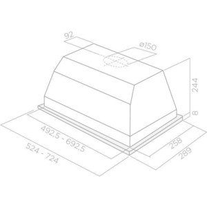 Вытяжка встраиваемая Elica Elibloc HT GR/A/60